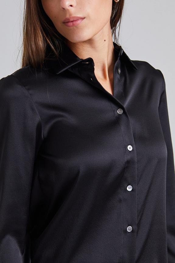 Filippa K Eira Silk Shirt Black 