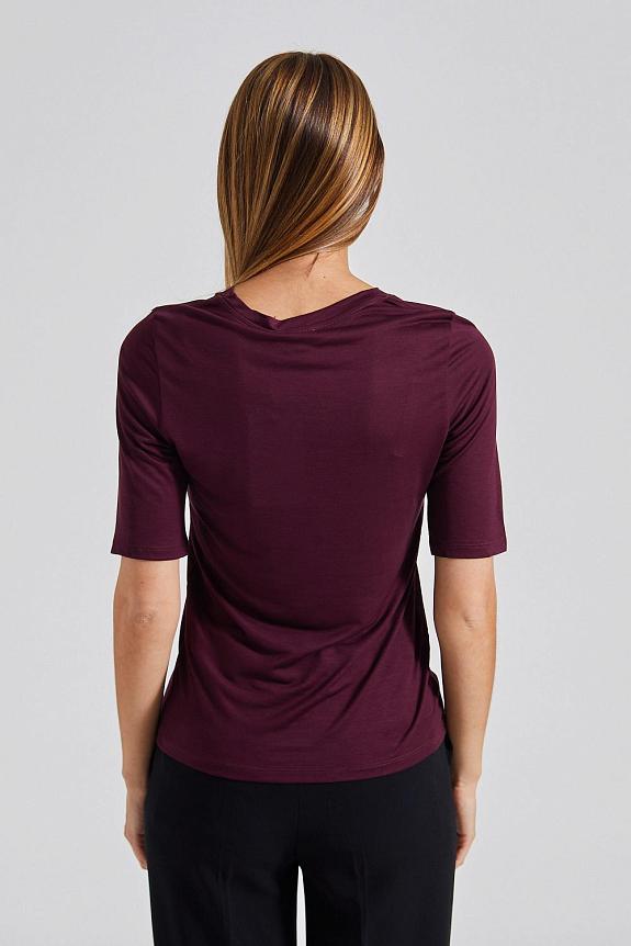 Filippa K Elena Tee Burgundy-1