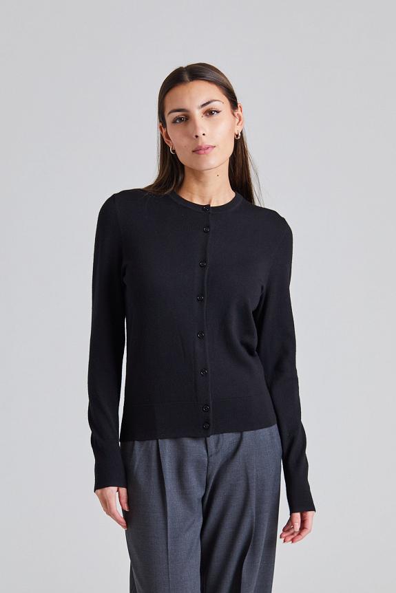 Filippa K Merino Short Cardigan Black