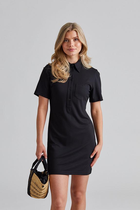 Filippa K Jersey Shirt Dress Black