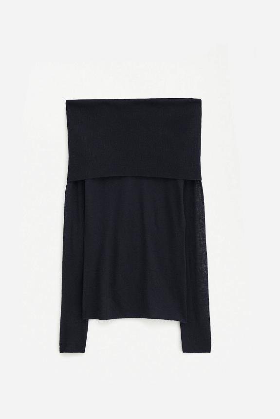 Filippa K Light Off Shoulder Top Black
