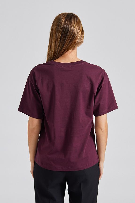 Filippa K Loose Fit Tee Burgundy