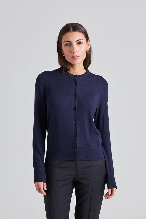 Filippa K Merino Short Cardigan Navy 