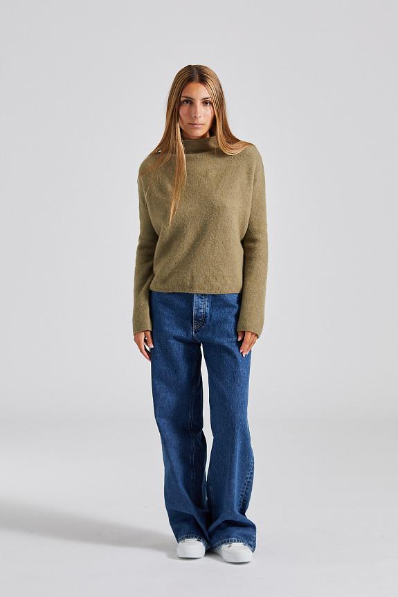 Filippa K Mika Yak Funnelneck Sweater Faded Moss