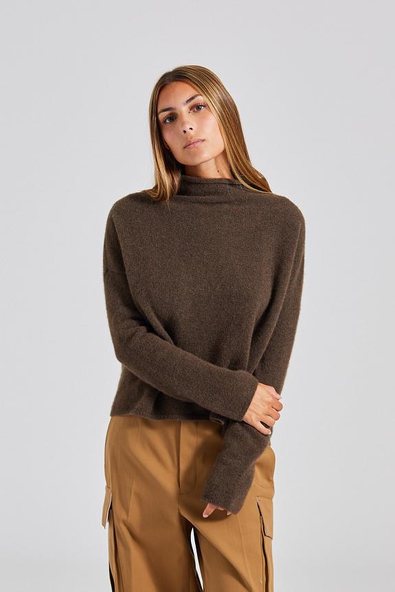 Mika Yak Funnelneck Sweater Driftwood