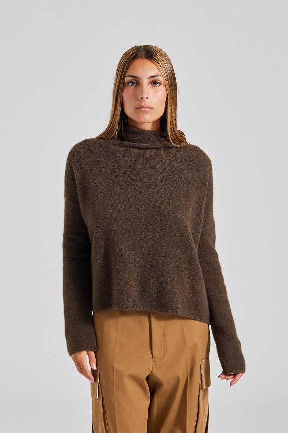 Mika Yak Funnelneck Sweater Driftwood