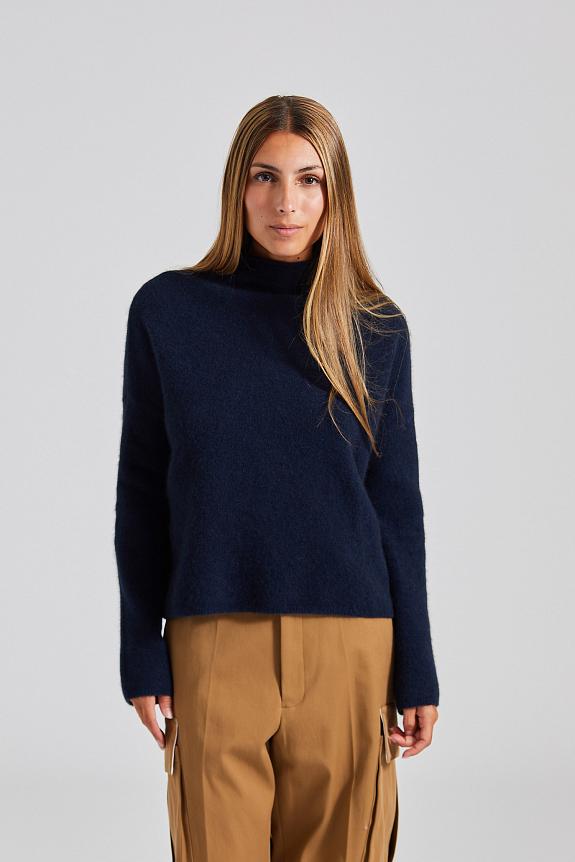 Filippa K Mika Yak Funnelneck Sweater Navy