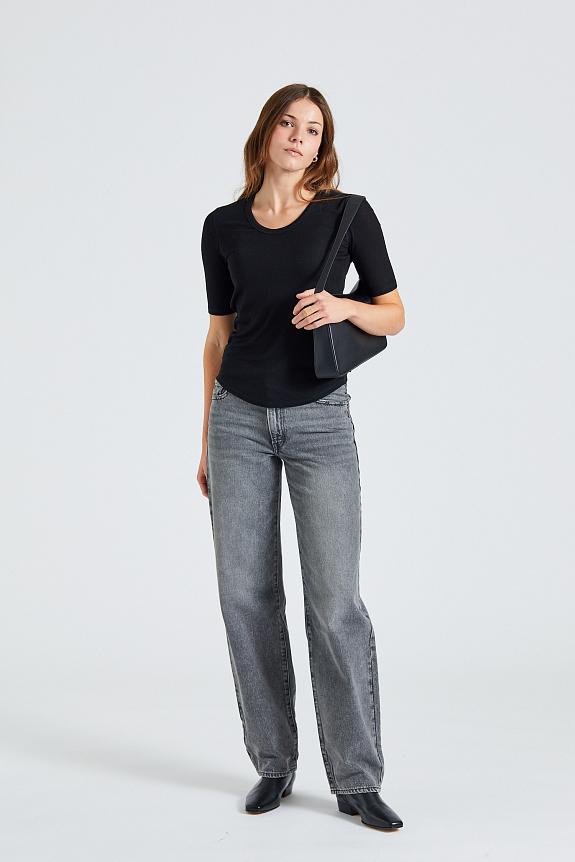 Filippa K Sheer Wool Tee Black