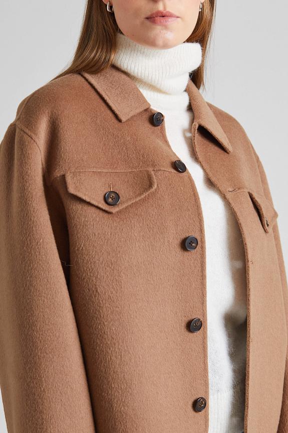 Filippa K Short Wool Cashmere Jacket Dark Khaki 