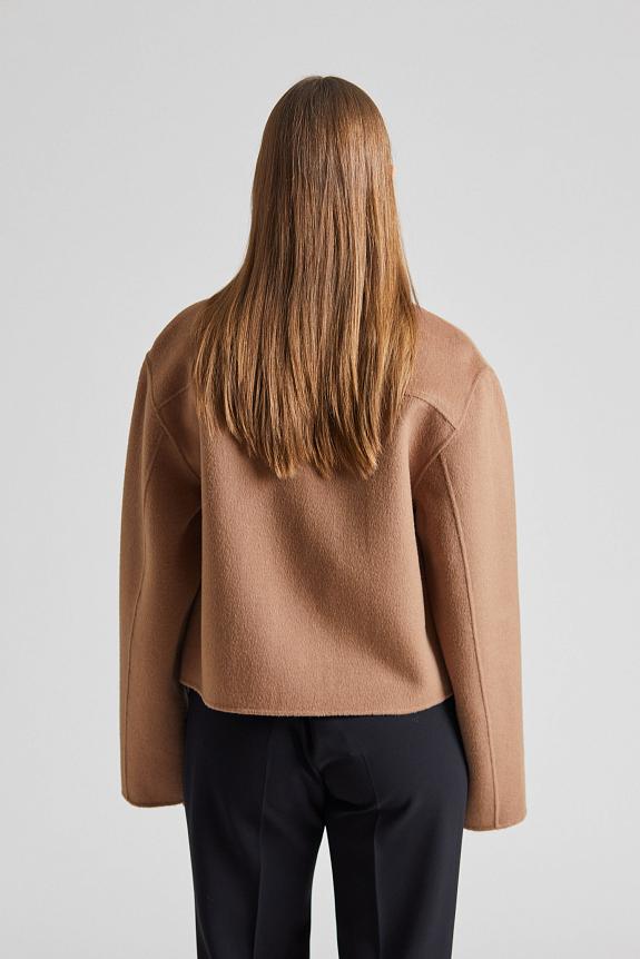 Filippa K Short Wool Cashmere Jacket Dark Khaki 