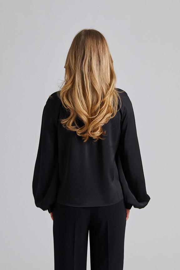 Filippa K Stand Collar Blouse Black 