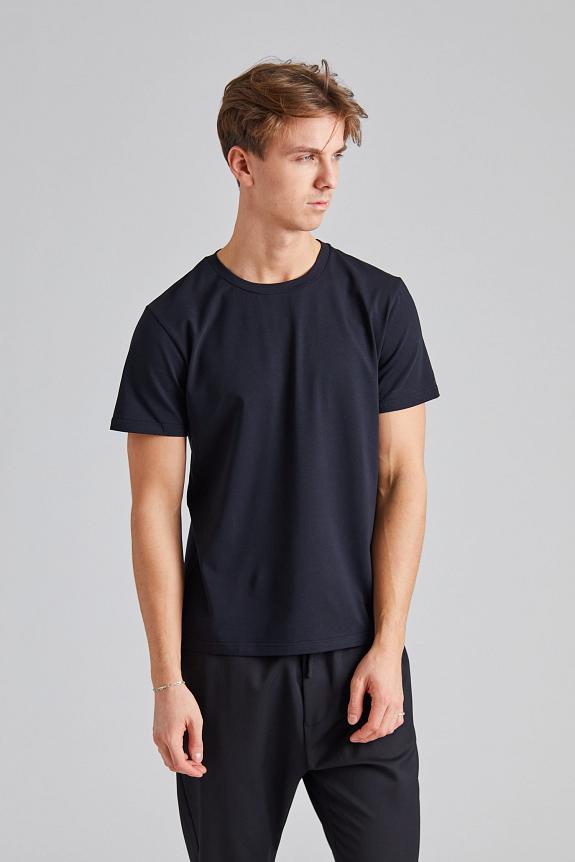 Filippa K Stretch Cotton Tee Black-4