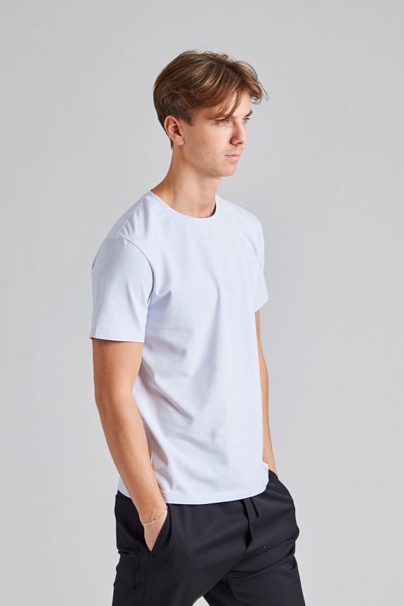 Filippa K Stretch Cotton Tee Ice Blue-3