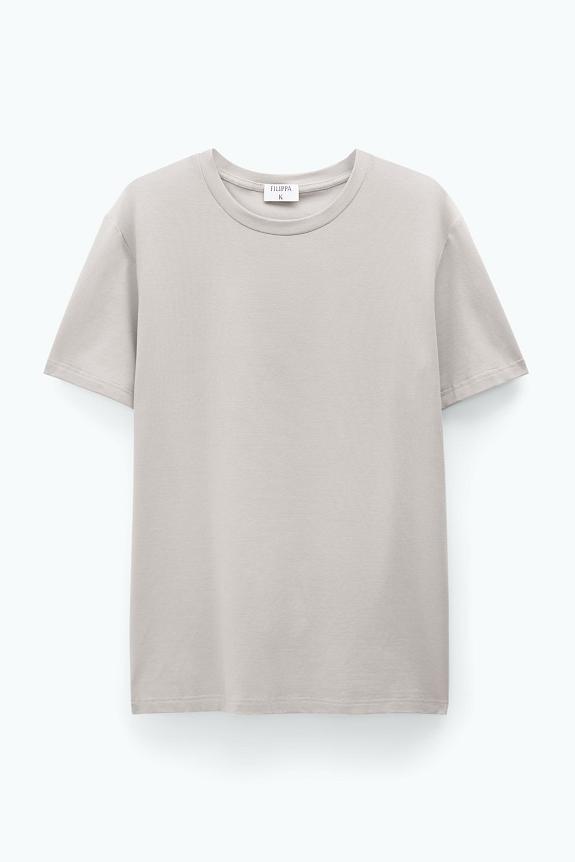 Filippa K Stretch Cotton Tee Dove Grey-4