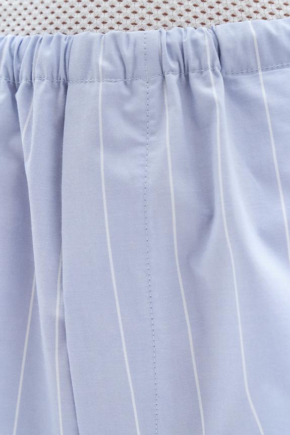 Filippa K Striped Drawstring Shorts Faded Blue White