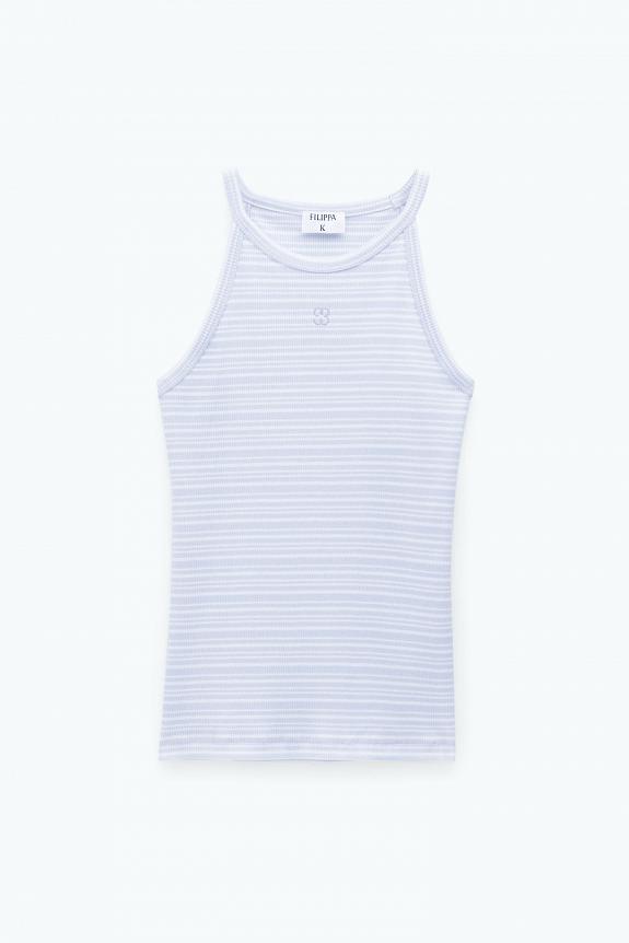 Filippa K Striped Tank Mist Blue White Stripe