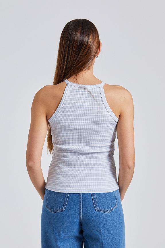 Filippa K Striped Tank Mist Blue White Stripe 