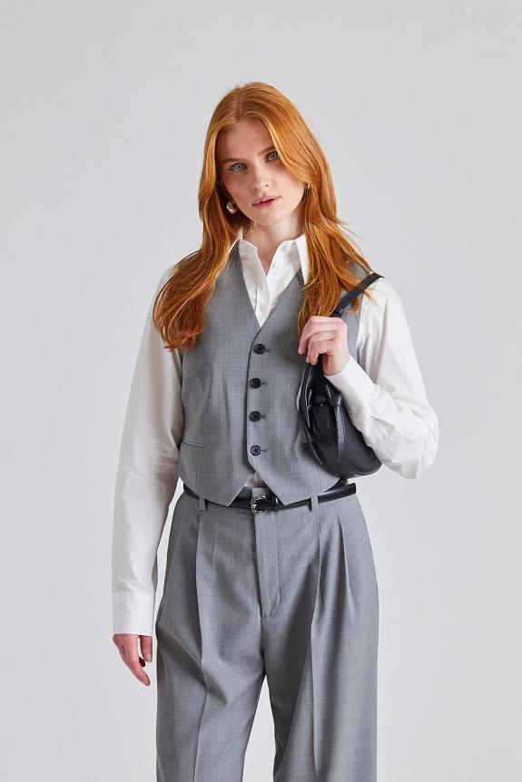 Filippa K Tailored Vest Grey Melange