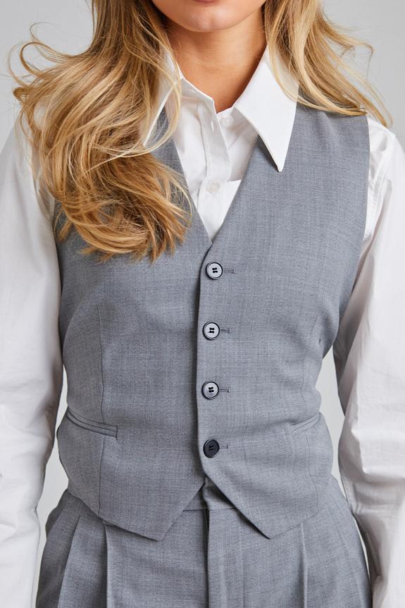 Filippa K Tailored Vest Grey Melange