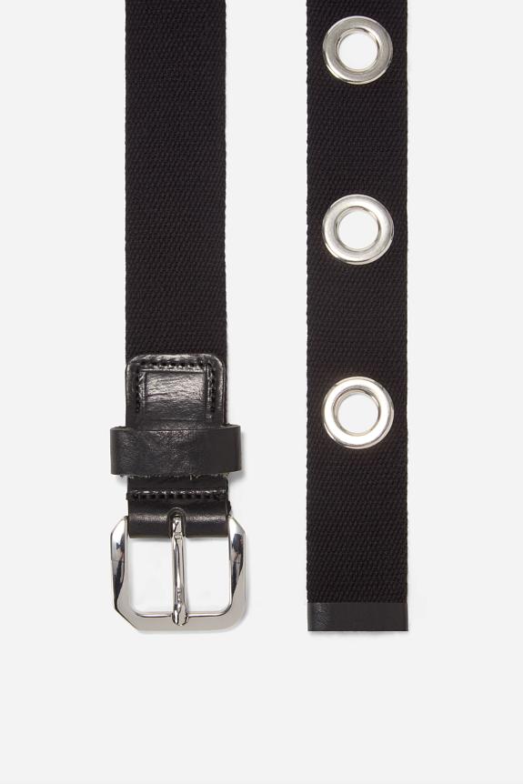 Filippa K Webbing Eyelet Belt Black-1