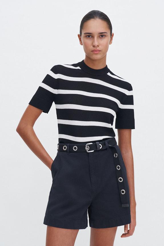 Filippa K Webbing Eyelet Belt Black-2