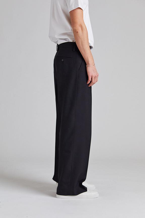 Filippa K Wide Wool Trousers Black-2