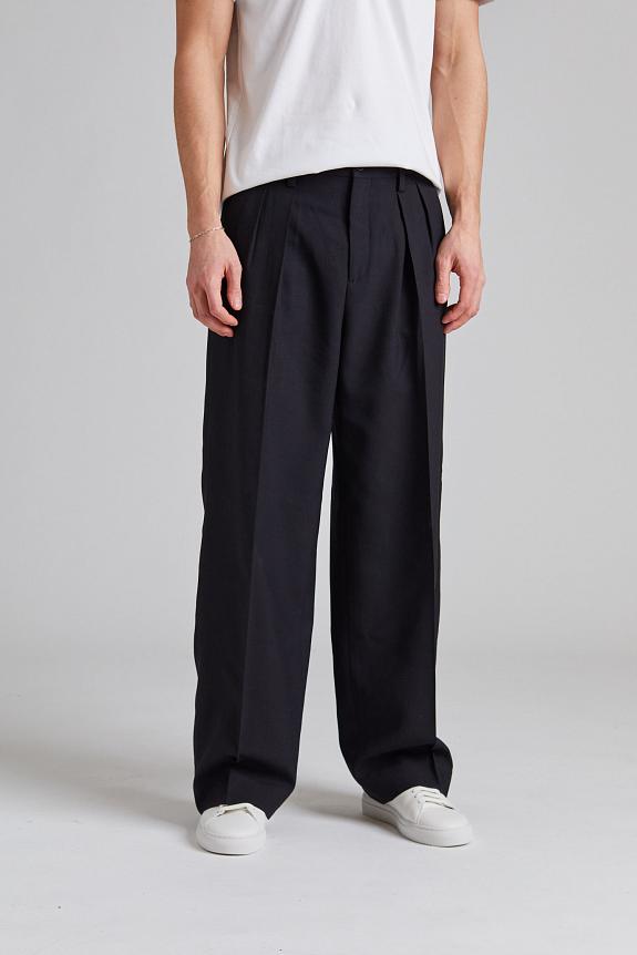 Filippa K Wide Wool Trousers Black