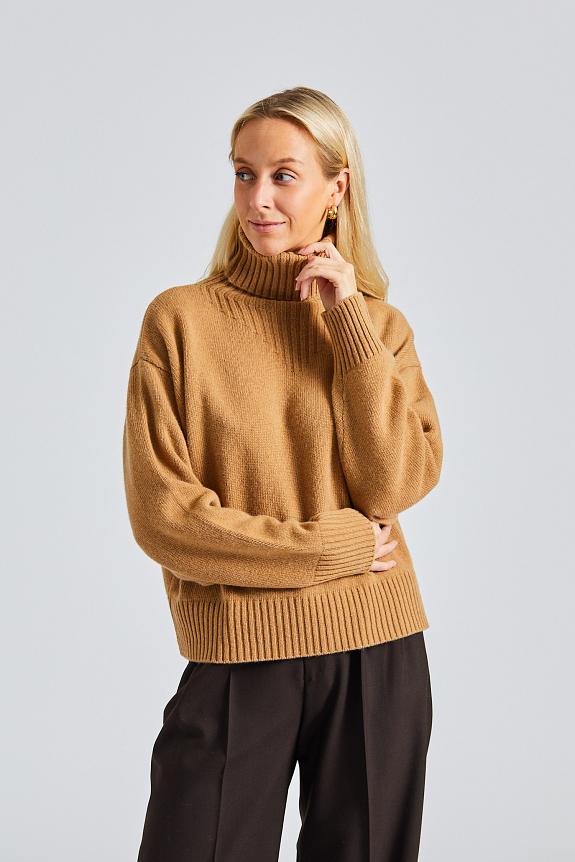 Filippa K Wool Turtleneck Sweater Camel-2