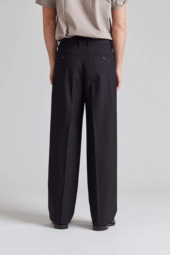 Filippa K Wide Wool Trousers Black-4