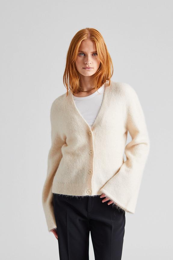 Filippa K Fluffy Cardigan Canvas Beige