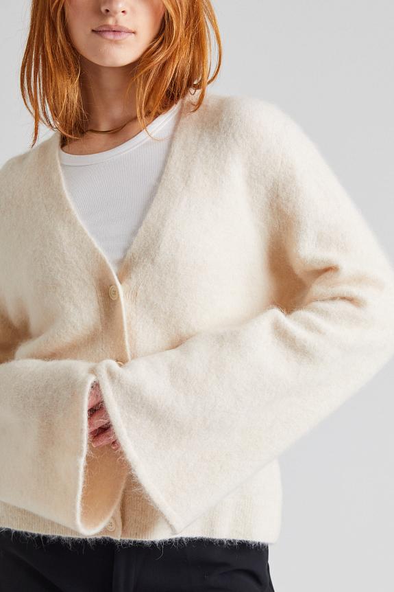 Filippa K Fluffy Cardigan Canvas Beige-1