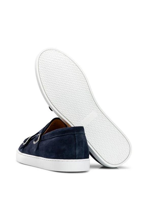 Fliteless Monk Strap Sneaker Navy Suede-1
