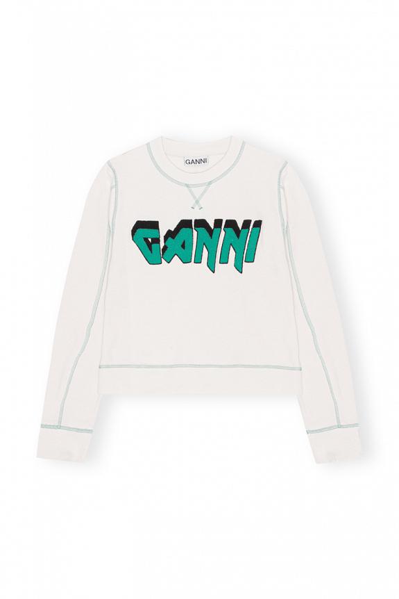 Ganni Isoli Ganni Rock Sweatshirt Egret-4