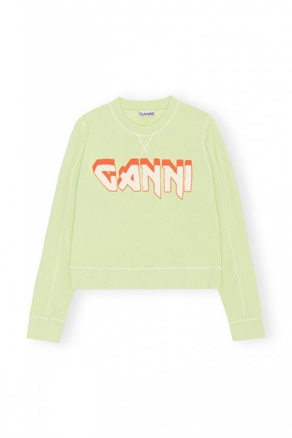 Ganni Isoli Ganni Rock Sweatshirt Lily Green-4