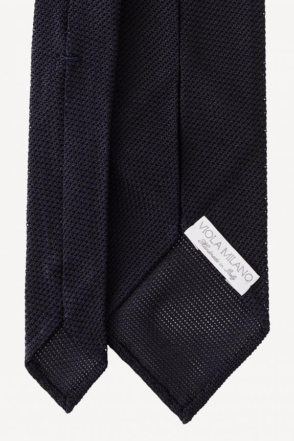 Viola Milano Grenadine Garza Fina Unlined Tie Navy-2