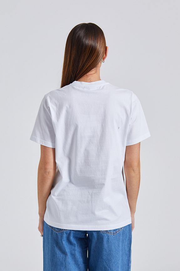 Ganni Basic Jersey Cats Relaxed T-Shirt Bright White 