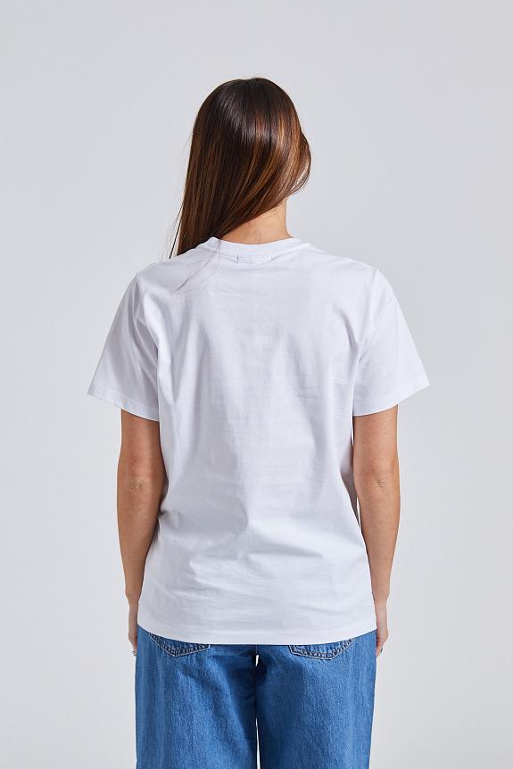 Ganni Basic Jersey Cherry Relaxed T-Shirt Bright White 