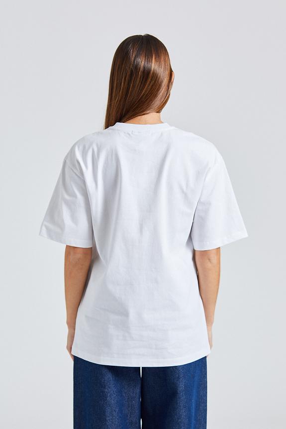 Ganni Future Heavy Jersey Sun Short Sleeve T-Shirt Bright White 4
