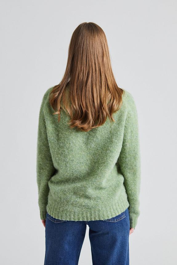 Harley of Scotland W Shaggy Brush Lambswool Sweater Jade's Dairy