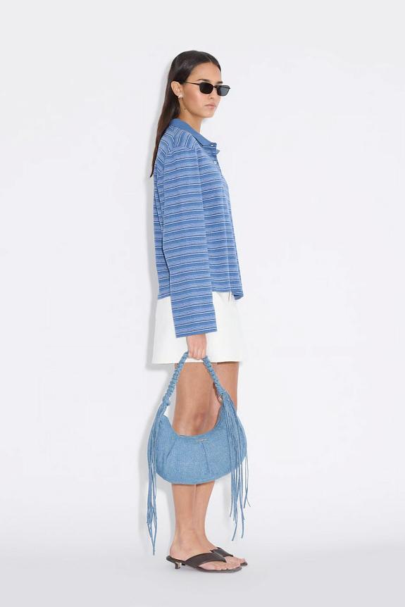 Holzweiler Cocoon Denim Small Bag Mid Blue-2