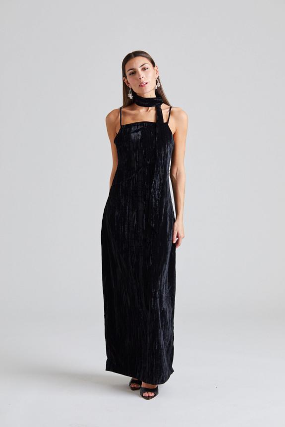Holzweiler Cygnet Velvet Dress Black 