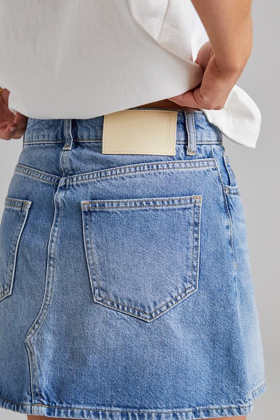 Holzweiler Denim Mini Skirt Lt Blue-4