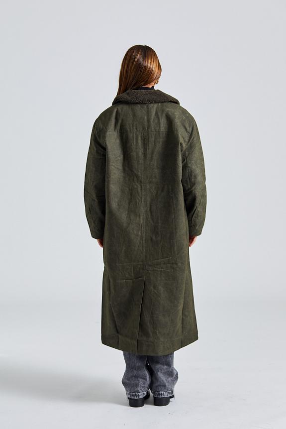 Holzweiler Diana Long Coat Dk Green-3