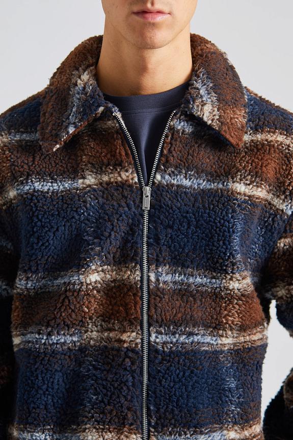 Holzweiler Elix Check Fleece Jacket Brown-5