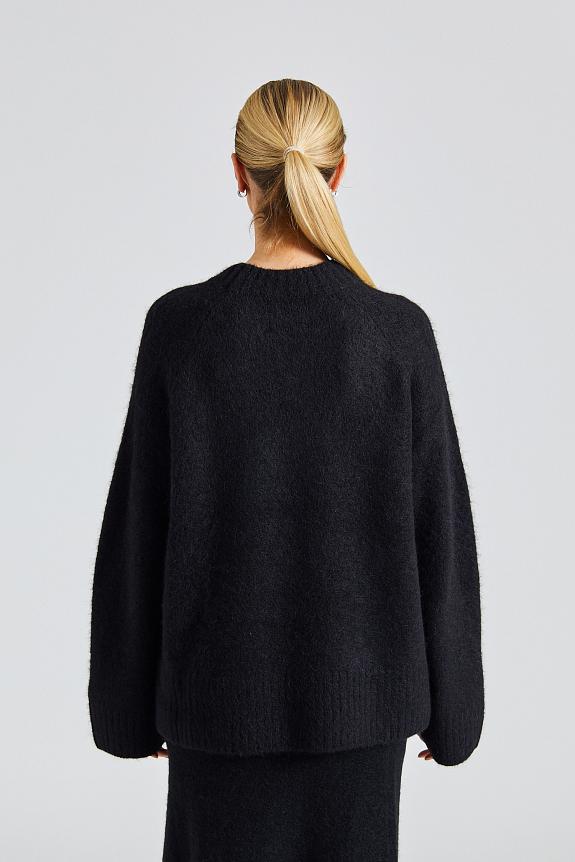 Holzweiler Fure Fluffy Knit Sweater Black-2