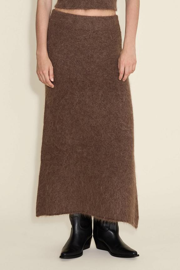 Holzweiler Fure Fluffy Skirt Dk Brown