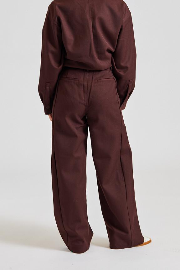 Holzweiler Vidda Wool Trousers Burgundy Red-2