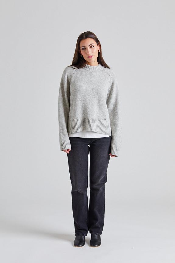 Holzweiler Wool Crew Lt Grey 