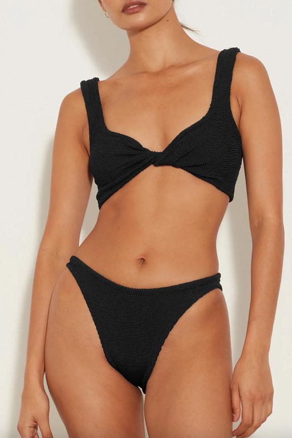 Hunza G Juno Bikini Crinkle Black-1