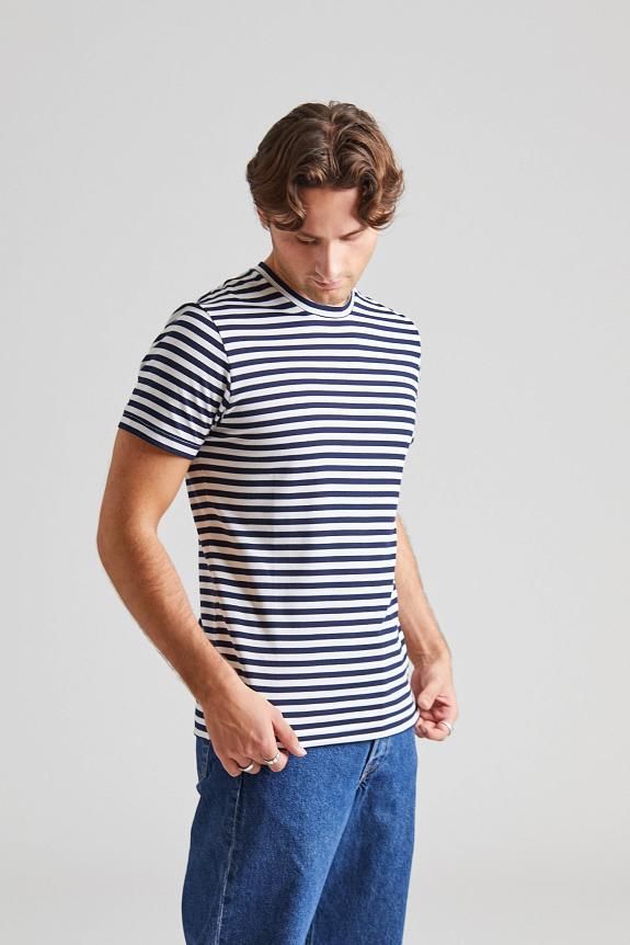 JJ Roundneck Cotton Jersey Tee Wide Stripe-1